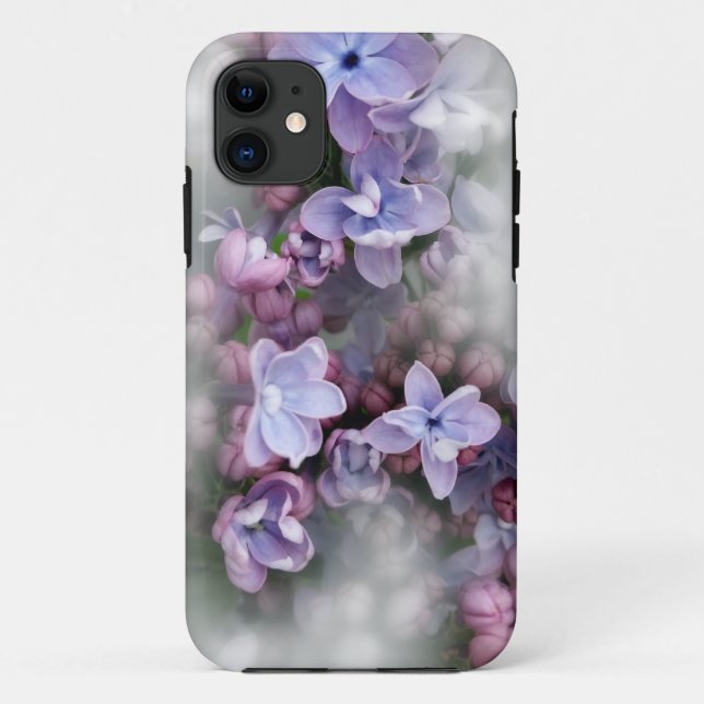 Capa Para iPhone 11 tulipas vermelhas amarelas (Verso)