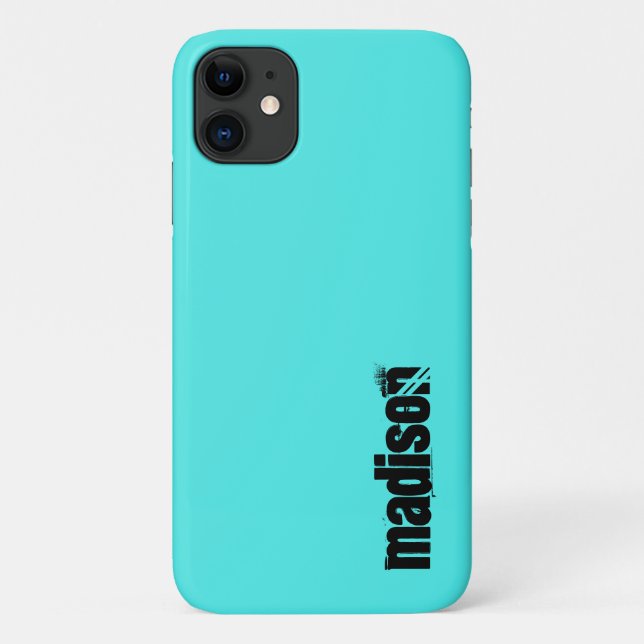 Capa Para iPhone 11 Turquesa Neon Fluorescente (Verso)