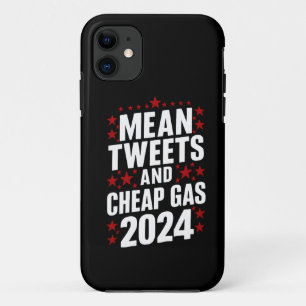 Capa Para iPhone 11 Tweets Maus e Gasolina Barata Donald Trump 2024