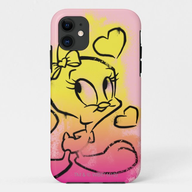 Capa Para iPhone 11 TWEETY™ com coração (Verso)