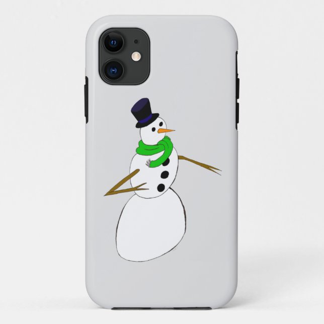 Capa Para iPhone 11 um boneco de neve   (Verso)