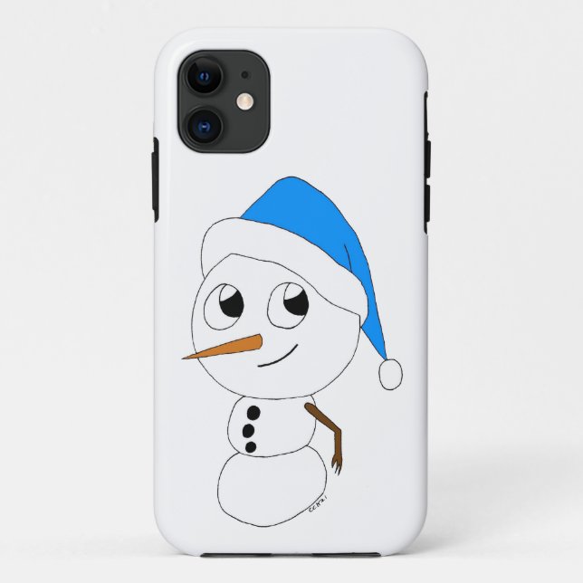 Capa Para iPhone 11 um boneco de neve chibi (Verso)
