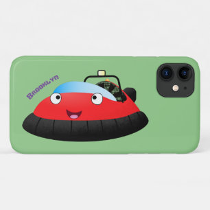 Capa Para iPhone 11 Um desenho animado de hovercraft, vermelho e bonit