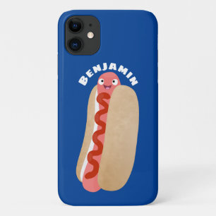 Capa Para iPhone 11 Um desenho animado de Weiner, um cachorro quente e