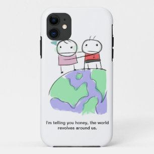 Capa Para iPhone 11 Um doodle terra-loving bonito por Monsterize