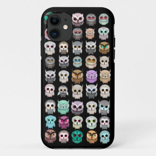Capa Para iPhone 11 Um Monte de Desenhos de Corujas Fofas