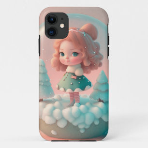 Capa Para iPhone 11 Uma boneca engraçada numa nuvem