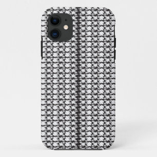 Capa Para iPhone 11 uma foto em preto e branco de um padrão