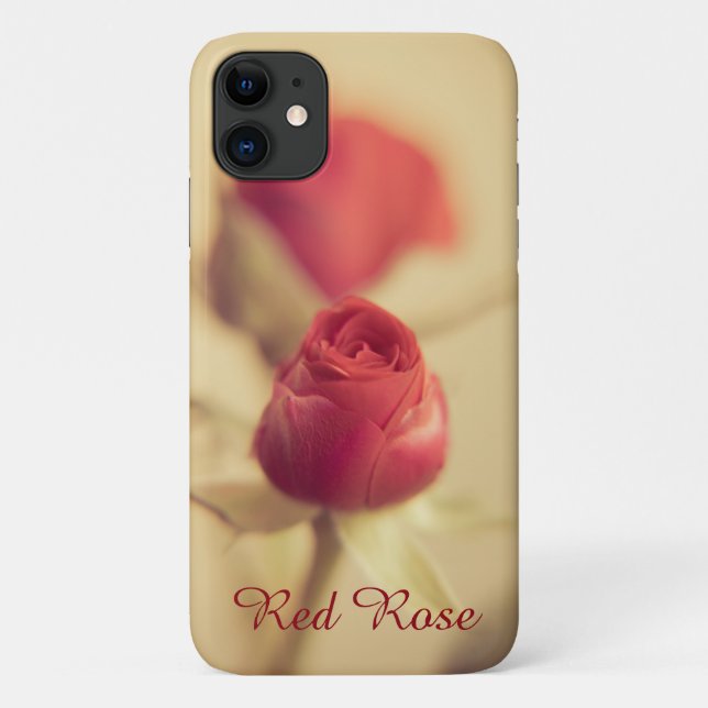 Capa Para iPhone 11 Uma Rosa Vermelha para o seu Amor... (Verso)