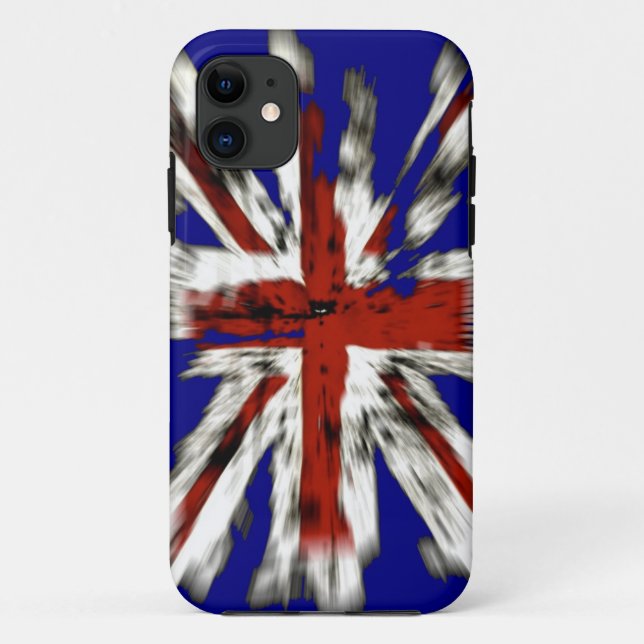 Capa Para iPhone 11 Union Jack britânico angustiado (Verso)