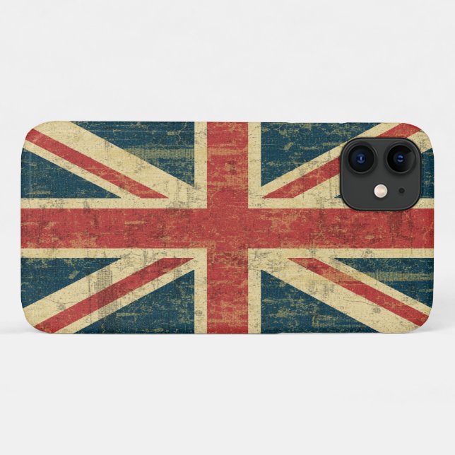 Capa Para iPhone 11 Union Jack sujo (Verso (horizontal))