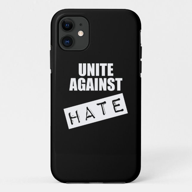 Capa Para iPhone 11 Unir contra o ódio (Verso)