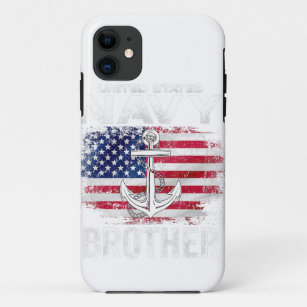 Capa Para iPhone 11 United States Navy Brother With American Flag Gift