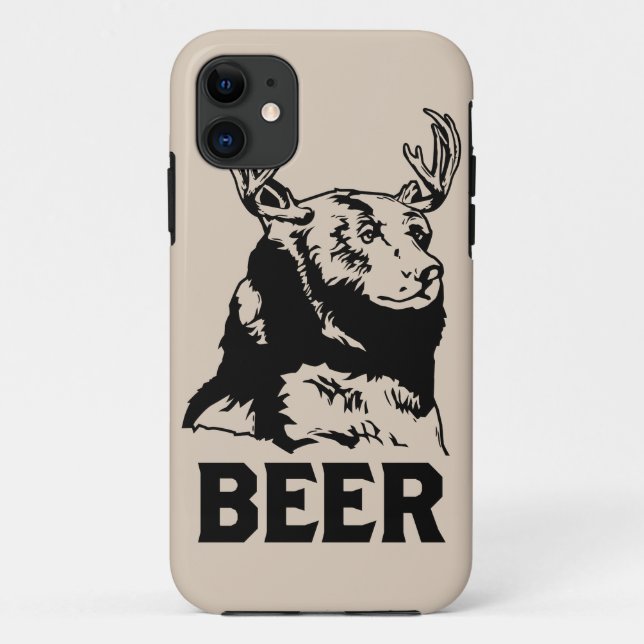 Capa Para iPhone 11 Urso + Cerveja = Cerveja (Verso)