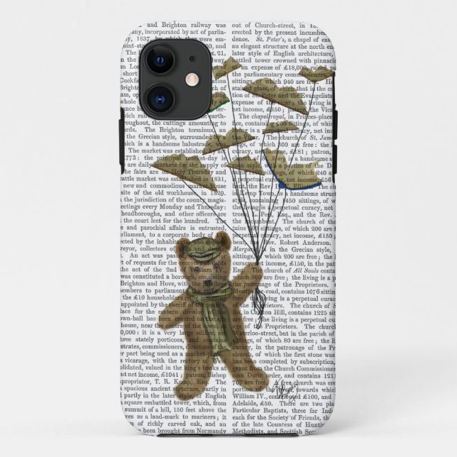 Capa Para iPhone 11 Urso com Borboletas de Livro (Verso)