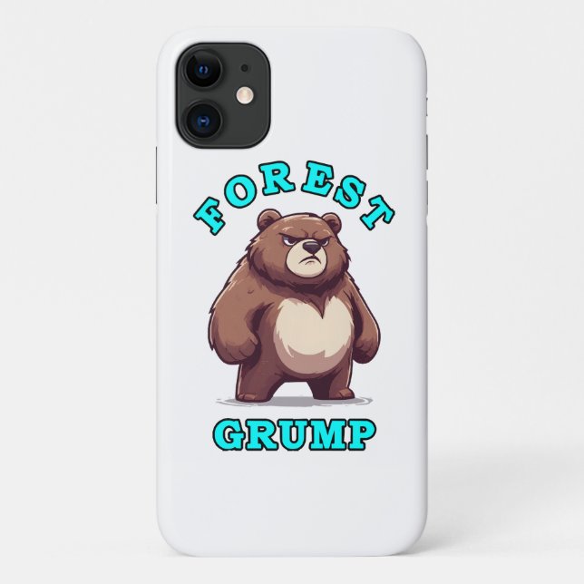 Capa Para iPhone 11 Urso Engraçado (Verso)