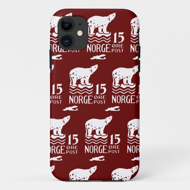 Capa Para iPhone 11 Urso Polar Norueguês 1925 (Verso)