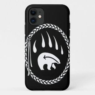 Capa Para iPhone 11 Urso tribal IPhone 5 casos nativos do urso da arte