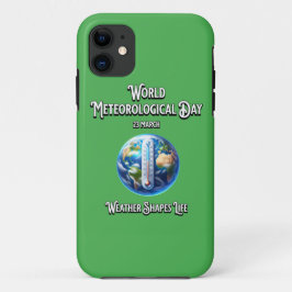 Capa Para iPhone 11 Usar Formas De Vida. Dia Mundial da Meteorologia.