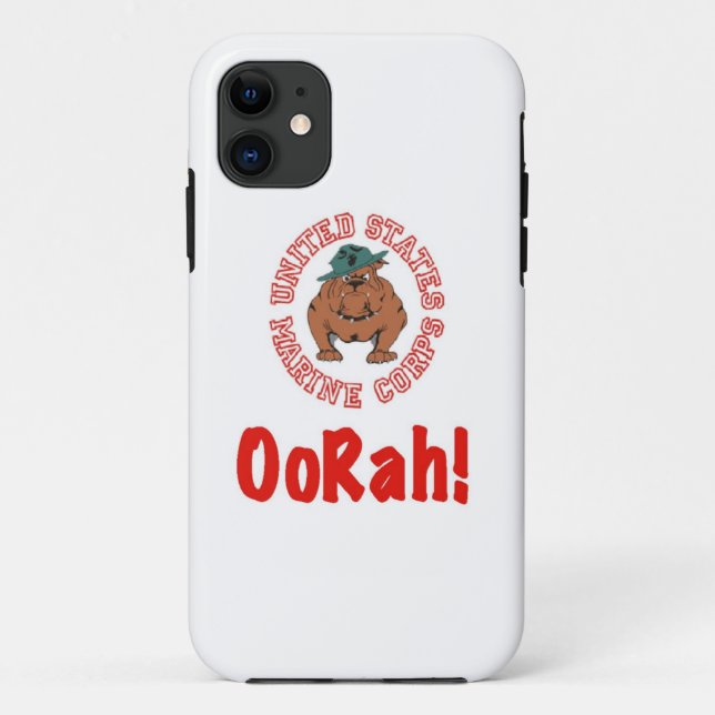 Capa Para iPhone 11 USMC Chesty - OoRah! (Verso)