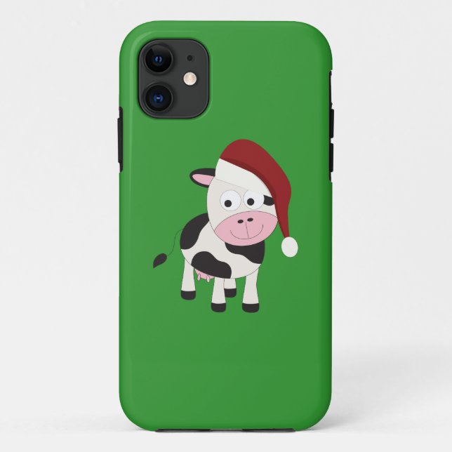 Capa Para iPhone 11 Vaca de Natal (Verso)