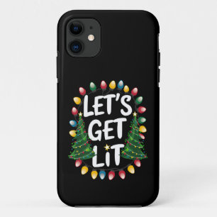 Capa Para iPhone 11 Vamos Ficar Bêbados Camisa Divertida de Natal Luze