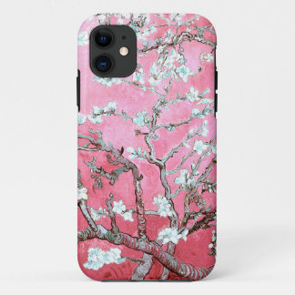 Capa Para iPhone 11 Van Gogh Almond Blossomo Azul Rosa