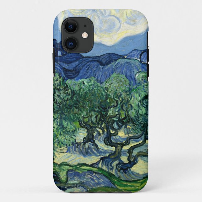 Capa Para iPhone 11 Van Gogh As Oliveiras Pintura Paisagem (Verso)