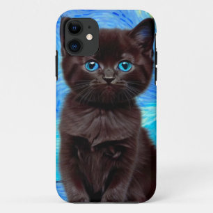 Capa Para iPhone 11 Van Gogh Starry Night Black