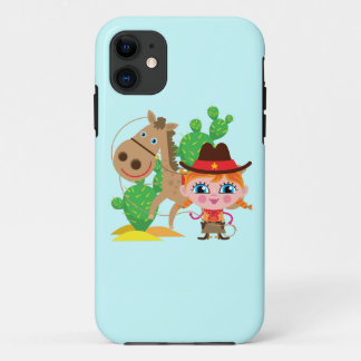 Capa Para iPhone 11 Vaqueira e cavalo