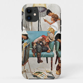 Capa Para iPhone 11 Vaqueiro adormecido no salão de beleza