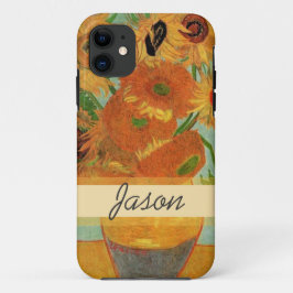 Capa Para iPhone 11 Vase com doze girassóis por Vincen van Gogh