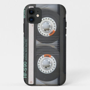 Capa Para iPhone 11 velha escola retro preta 1980 da caixa da gaveta