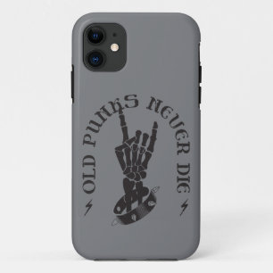 Capa Para iPhone 11 Velhos Punhos Nunca Morrem Rocha Esqueletófica Em