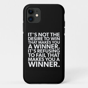 Capa Para iPhone 11 Vencedor - Recusar Falhar - Motivação do Workout