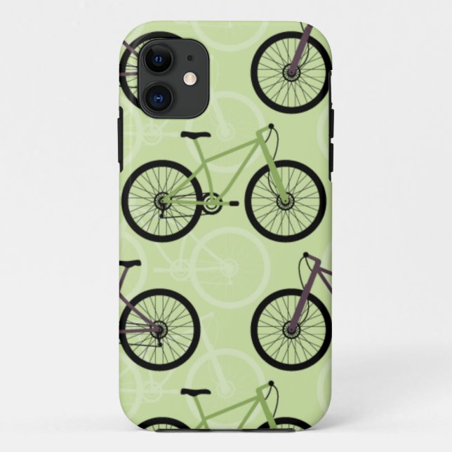 Capa Para iPhone 11 verde bicicleta (Verso)