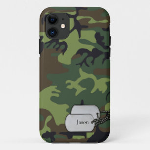 Capa Para iPhone 11 Verde de Forrest e camuflagem das forças armadas