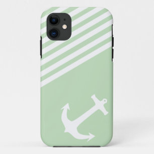 Capa Para iPhone 11 Verde do sorvete da hortelã náutico