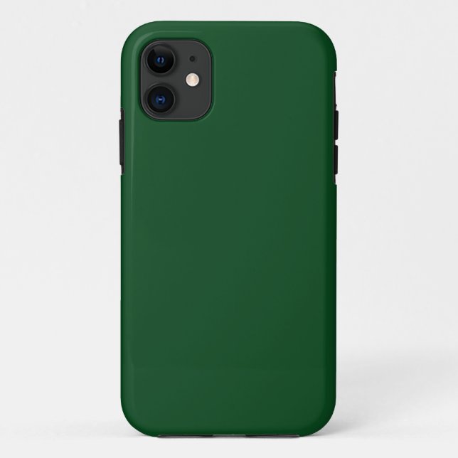 Capa Para iPhone 11 Verde-pinheiro (cor sólida)  (Verso)