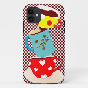 Capa Para iPhone 11 Verificações da ruptura de café
