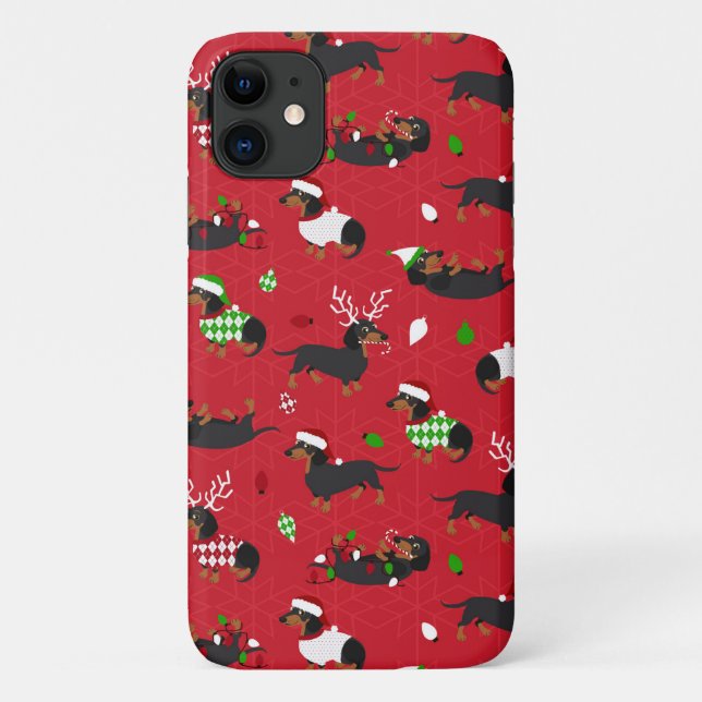 Capa Para iPhone 11 Vermelho de Natal (Verso)