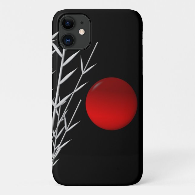 Capa Para iPhone 11 Vermelho-sol preto branco (Verso)
