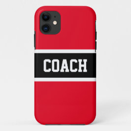 Capa Para iPhone 11 Vermelho Vermelho Brilhante - Strips Negros Negros