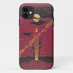 Capa Para iPhone 11 Verne Antiquada Da Terra Ao Livro Da Lua