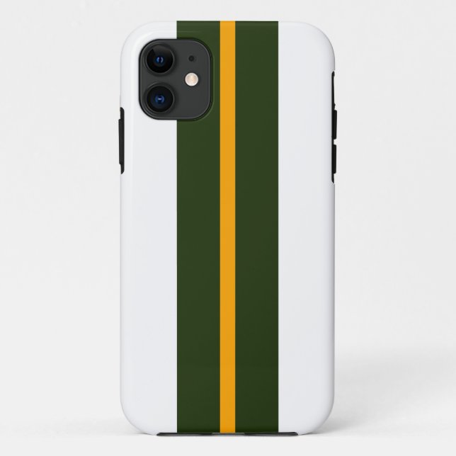 Capa Para iPhone 11 Vertical Escuro - Cordilheiras Amarelas Verticais  (Verso)