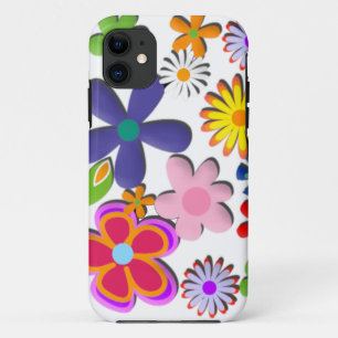 Capa Para iPhone 11 Vetor Floral Retro De Energia Da Flor