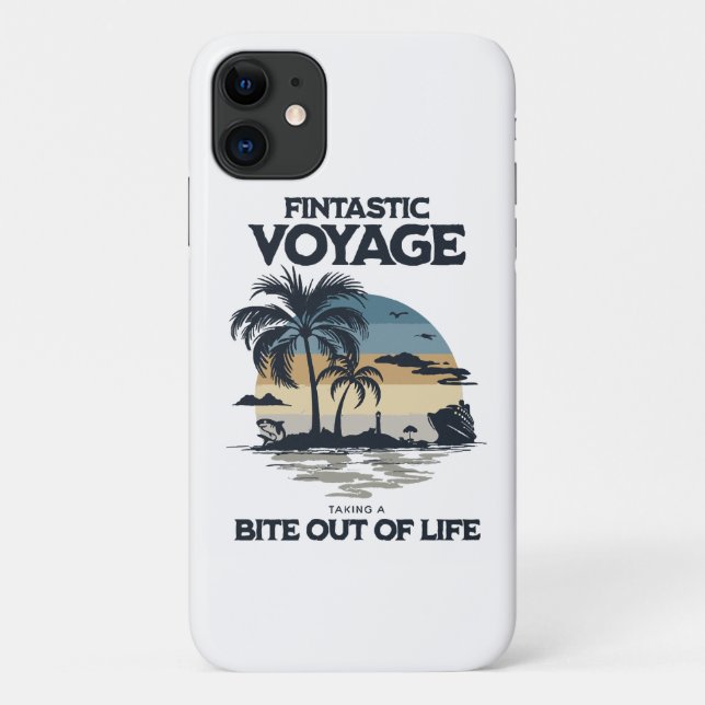 Capa Para iPhone 11 Viagem Fintástica Dando uma Mordida na Vida (Verso)