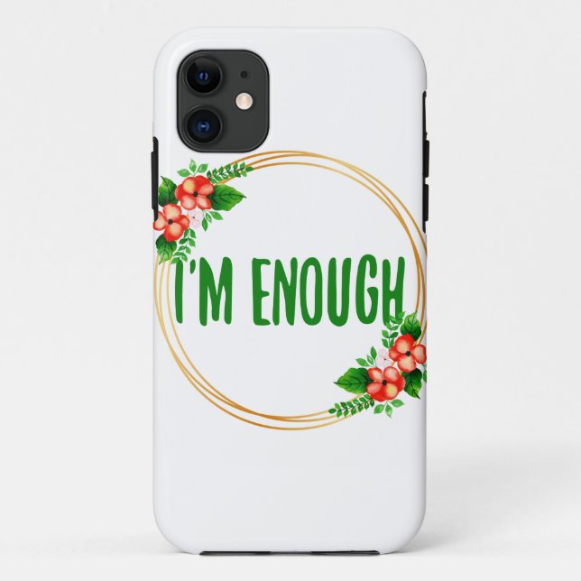 Capa Para iPhone 11 vibrações positivas para a aceitação da vida e o a (Verso)