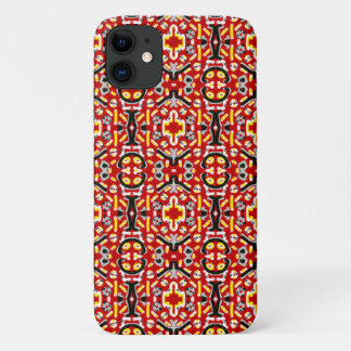 Capa Para iPhone 11 Vibrant Tribal Fusion Geometric Symmetry Pattern
