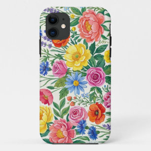 Capa Para iPhone 11 Vibrant Wildflower Meadow Botanical Garden Print